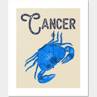 Cancer ))(( Astrological Sign Zodiac Constellation Design Posters and Art